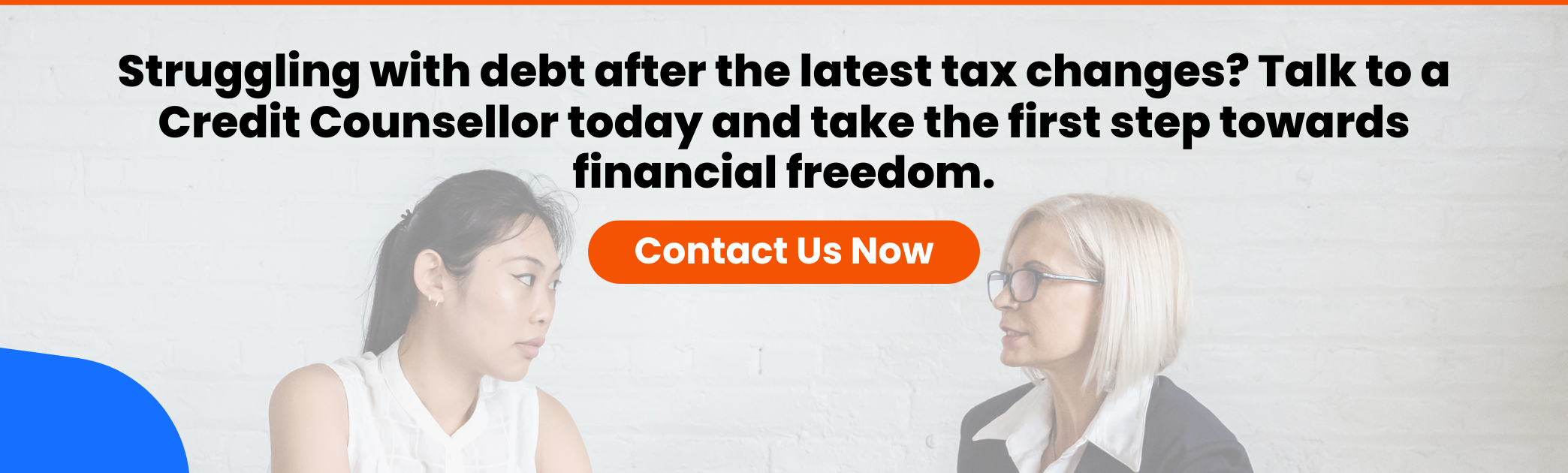 two women talking to each other about filing taxes