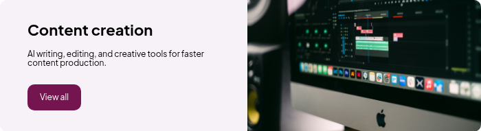 Content creation AI writing, editing, and creative tools for faster content production.