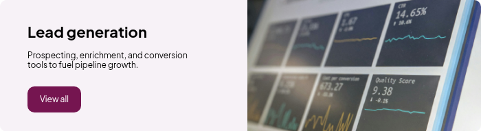 Lead generation Prospecting, enrichment, and conversion tools to fuel pipeline growth.