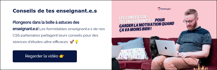 Conseils de tes enseignant.e.s &nbsp; Plongeons dans la boîte à astuces des enseignant.e.s! Les formidables enseignant.e.s de nos CSS partenaires partagent leurs conseils pour des séances d'études ultra-efficaces. ����&nbsp; &nbsp;